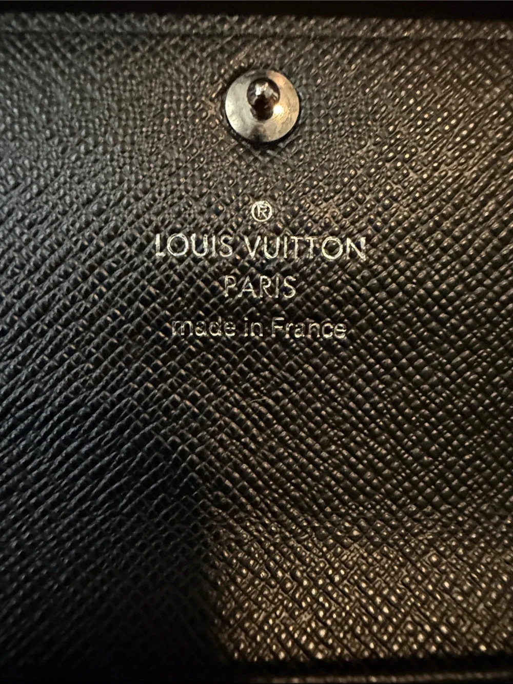 Louis Vuitton Black Textured Key Holder